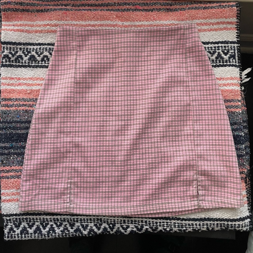 Brand New with Tags Brandy Melville Plaid Pink and Grey Skirt.